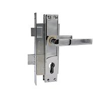 Комплект замка ЛАТВИЯ узкая (BS45*72мм) никель полированный